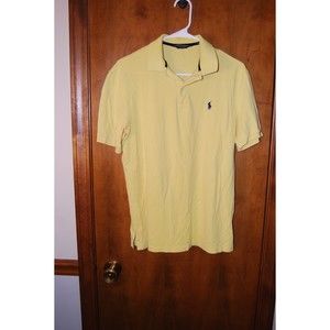 Polo Golf Ralph Lauren L Large Short Sleeve Polo Bright Yellow with Blue